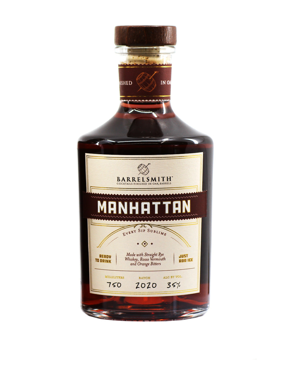 Barrelsmith Manhattan Barrel Aged Premade Cocktail