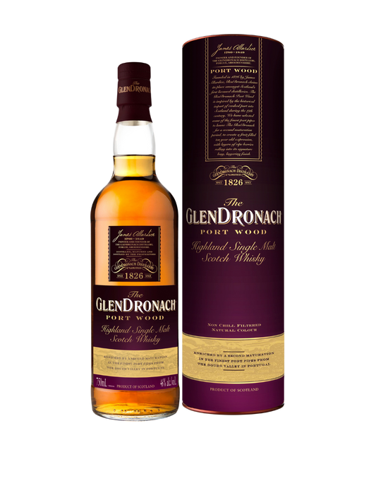 the glendronach single malt scotch whisky portwood