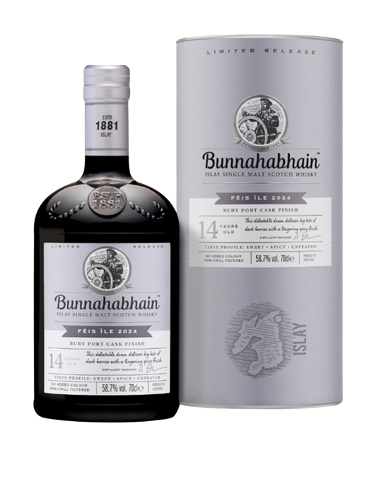bunnahabhain feis ile port 14 year old scotch whisky