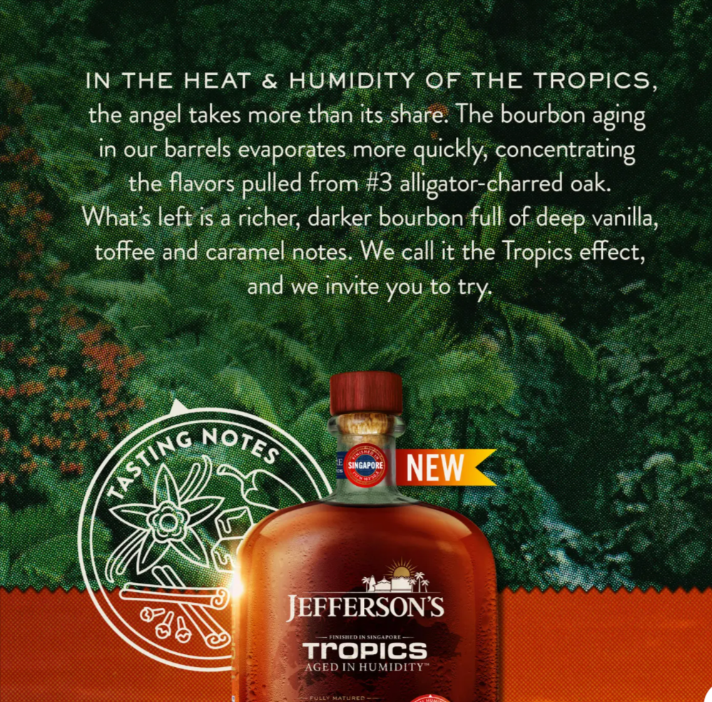 Jefferson's Tropics Aged in Humidity Kentucky Straight Bourbon